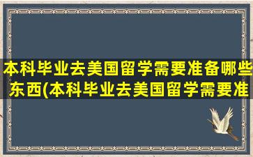 本科毕业去美国留学需要准备哪些东西(本科毕业去美国留学需要准备哪些资料)