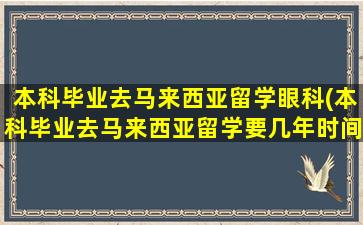 本科毕业去马来西亚留学眼科(本科毕业去马来西亚留学要几年时间)