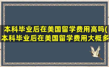 本科毕业后在美国留学费用高吗(本科毕业后在美国留学费用大概多少)