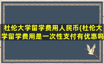 杜伦大学留学费用人民币(杜伦大学留学费用是一次性支付有优惠吗)