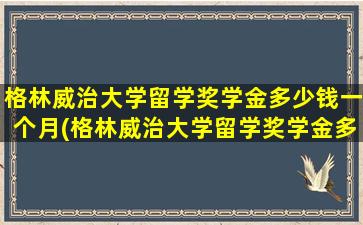 格林威治大学留学奖学金多少钱一个月(格林威治大学留学奖学金多少钱)