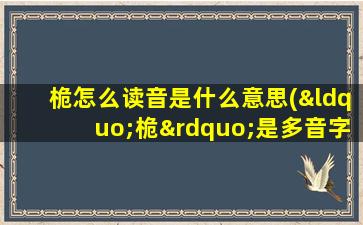 桅怎么读音是什么意思(“桅”是多音字吗)