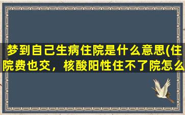 梦到自己生病住院是什么意思(住院费也交，核酸阳性住不了院怎么办)