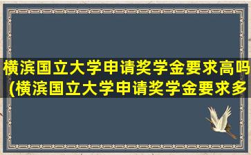 横滨国立大学申请奖学金要求高吗(横滨国立大学申请奖学金要求多少)