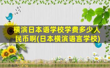 横滨日本语学校学费多少人民币啊(日本横滨语言学校)