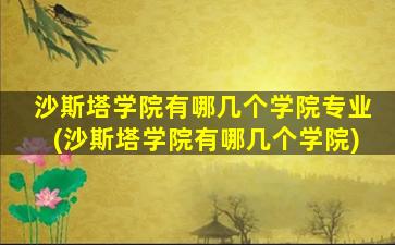 沙斯塔学院有哪几个学院专业(沙斯塔学院有哪几个学院)