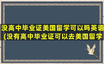 没高中毕业证美国留学可以吗英语(没有高中毕业证可以去美国留学吗)