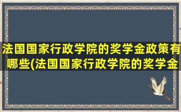 法国国家行政学院的奖学金政策有哪些(法国国家行政学院的奖学金政策怎么样)