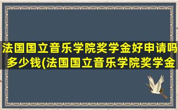 法国国立音乐学院奖学金好申请吗多少钱(法国国立音乐学院奖学金好申请吗现在)