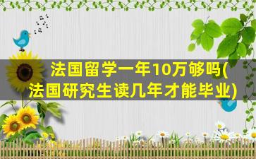 法国留学一年10万够吗(法国研究生读几年才能毕业)