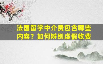 法国留学中介费包含哪些内容？如何辨别虚假收费