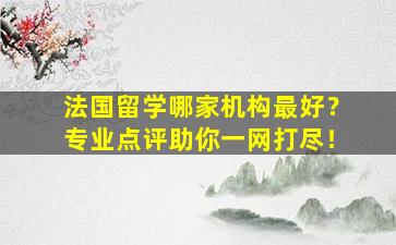 法国留学哪家机构最好？专业点评助你一网打尽！