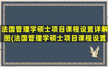 法国管理学硕士项目课程设置详解图(法国管理学硕士项目课程设置详解pdf)