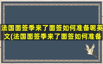 法国面签季来了面签如何准备呢英文(法国面签季来了面签如何准备呢英语)