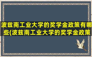 波兹南工业大学的奖学金政策有哪些(波兹南工业大学的奖学金政策怎么样)