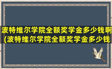 波特维尔学院全额奖学金多少钱啊(波特维尔学院全额奖学金多少钱一个月)