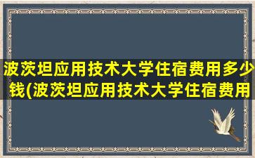 波茨坦应用技术大学住宿费用多少钱(波茨坦应用技术大学住宿费用高吗)