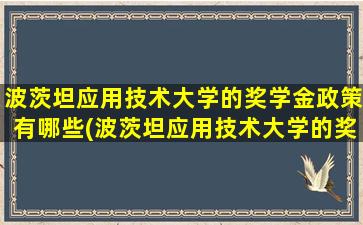 波茨坦应用技术大学的奖学金政策有哪些(波茨坦应用技术大学的奖学金政策怎么样)