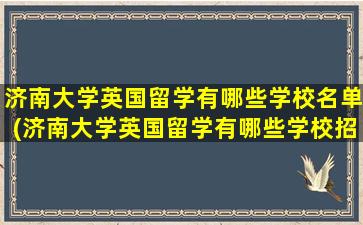 济南大学英国留学有哪些学校名单(济南大学英国留学有哪些学校招生)