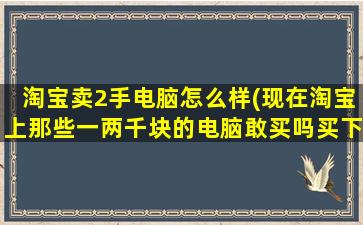 淘宝卖2手电脑怎么样(现在淘宝上那些一两千块的电脑敢买吗买下能用吗)