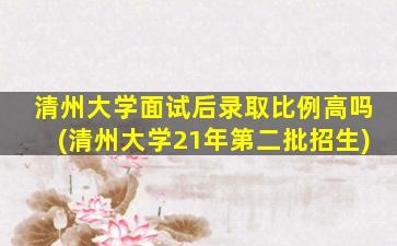 清州大学面试后录取比例高吗(清州大学21年第二批招生)