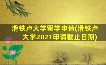 滑铁卢大学留学申请(滑铁卢大学2021申请截止日期)