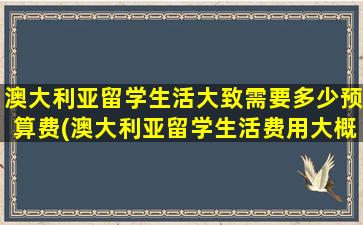 澳大利亚留学生活大致需要多少预算费(澳大利亚留学生活费用大概多少钱)