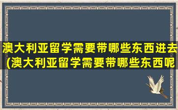 澳大利亚留学需要带哪些东西进去(澳大利亚留学需要带哪些东西呢)