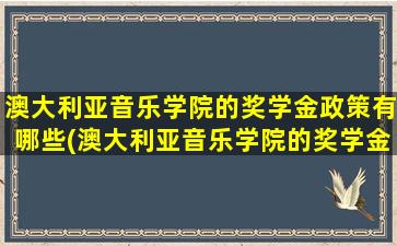 澳大利亚音乐学院的奖学金政策有哪些(澳大利亚音乐学院的奖学金政策怎么样)