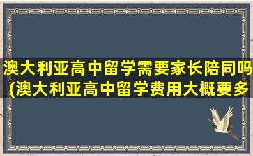 澳大利亚高中留学需要家长陪同吗(澳大利亚高中留学费用大概要多少钱-)