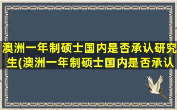 澳洲一年制硕士国内是否承认研究生(澳洲一年制硕士国内是否承认学位)