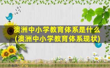 澳洲中小学教育体系是什么(澳洲中小学教育体系现状)