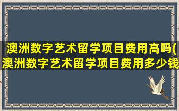 澳洲数字艺术留学项目费用高吗(澳洲数字艺术留学项目费用多少钱)