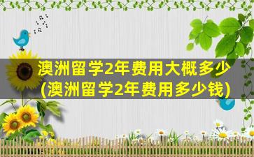 澳洲留学2年费用大概多少(澳洲留学2年费用多少钱)