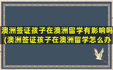 澳洲签证孩子在澳洲留学有影响吗(澳洲签证孩子在澳洲留学怎么办理)