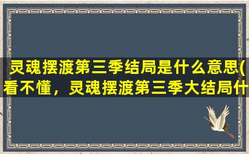 灵魂摆渡第三季结局是什么意思(看不懂，灵魂摆渡第三季大结局什么意思)