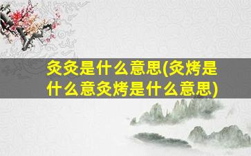 灸灸是什么意思(灸烤是什么意灸烤是什么意思)