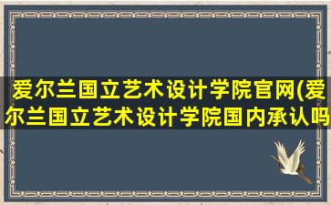 爱尔兰国立艺术设计学院官网(爱尔兰国立艺术设计学院国内承认吗-)