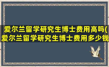 爱尔兰留学研究生博士费用高吗(爱尔兰留学研究生博士费用多少钱)