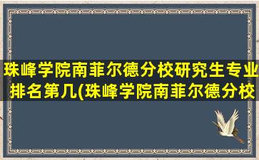 珠峰学院南菲尔德分校研究生专业排名第几(珠峰学院南菲尔德分校研究生专业排名多少)