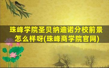 珠峰学院圣贝纳迪诺分校前景怎么样呀(珠峰商学院官网)