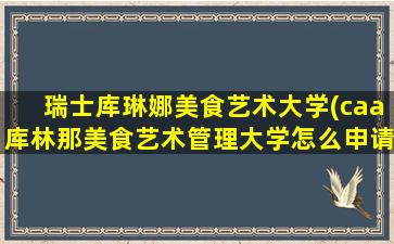 瑞士库琳娜美食艺术大学(caa库林那美食艺术管理大学怎么申请)