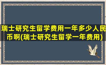 瑞士研究生留学费用一年多少人民币啊(瑞士研究生留学一年费用)