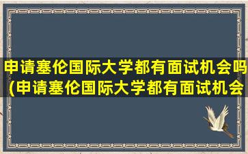 申请塞伦国际大学都有面试机会吗(申请塞伦国际大学都有面试机会吗英语)