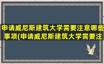 申请威尼斯建筑大学需要注意哪些事项(申请威尼斯建筑大学需要注意哪些条件)