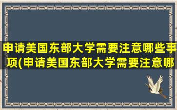 申请美国东部大学需要注意哪些事项(申请美国东部大学需要注意哪些条件)