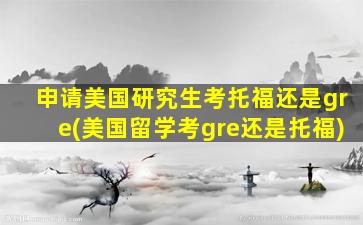 申请美国研究生考托福还是gre(美国留学考gre还是托福)