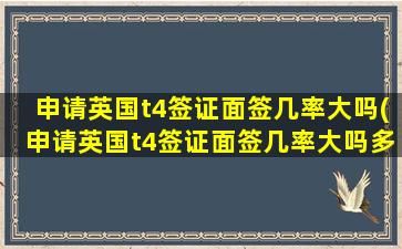 申请英国t4签证面签几率大吗(申请英国t4签证面签几率大吗多少)