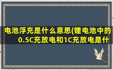 电池浮充是什么意思(锂电池中的0.5C充放电和1C充放电是什么意思)