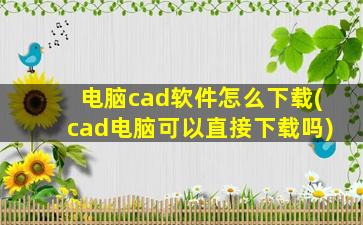 电脑cad软件怎么下载(cad电脑可以直接下载吗)